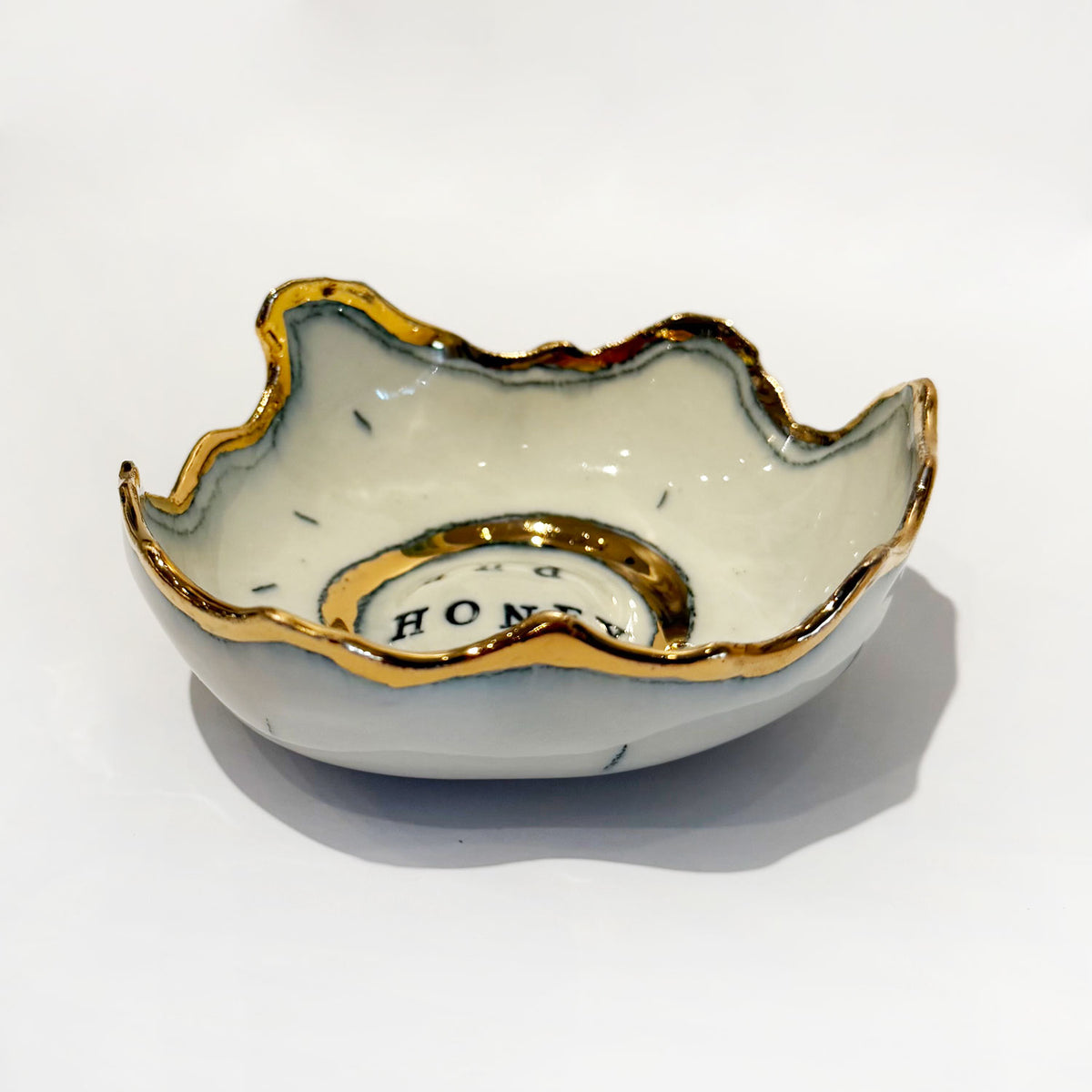 Baby Bowl and Honey 3 Side View - Petroff Gallery - Ceramic Art