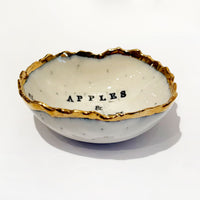 Baby Bowl Apples & Honey Side View - Petroff Gallery - Ceramic Art
