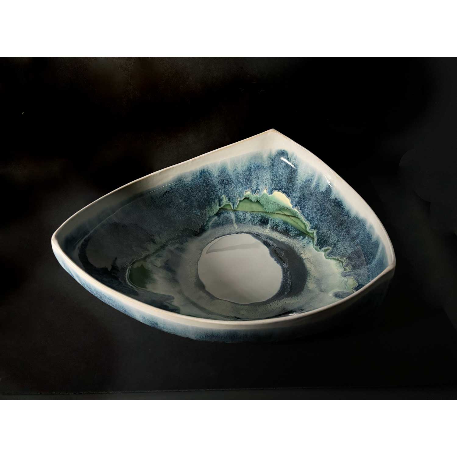 Xl Triangle Landscape Bowl - Petroff Gallery - Ceramics 