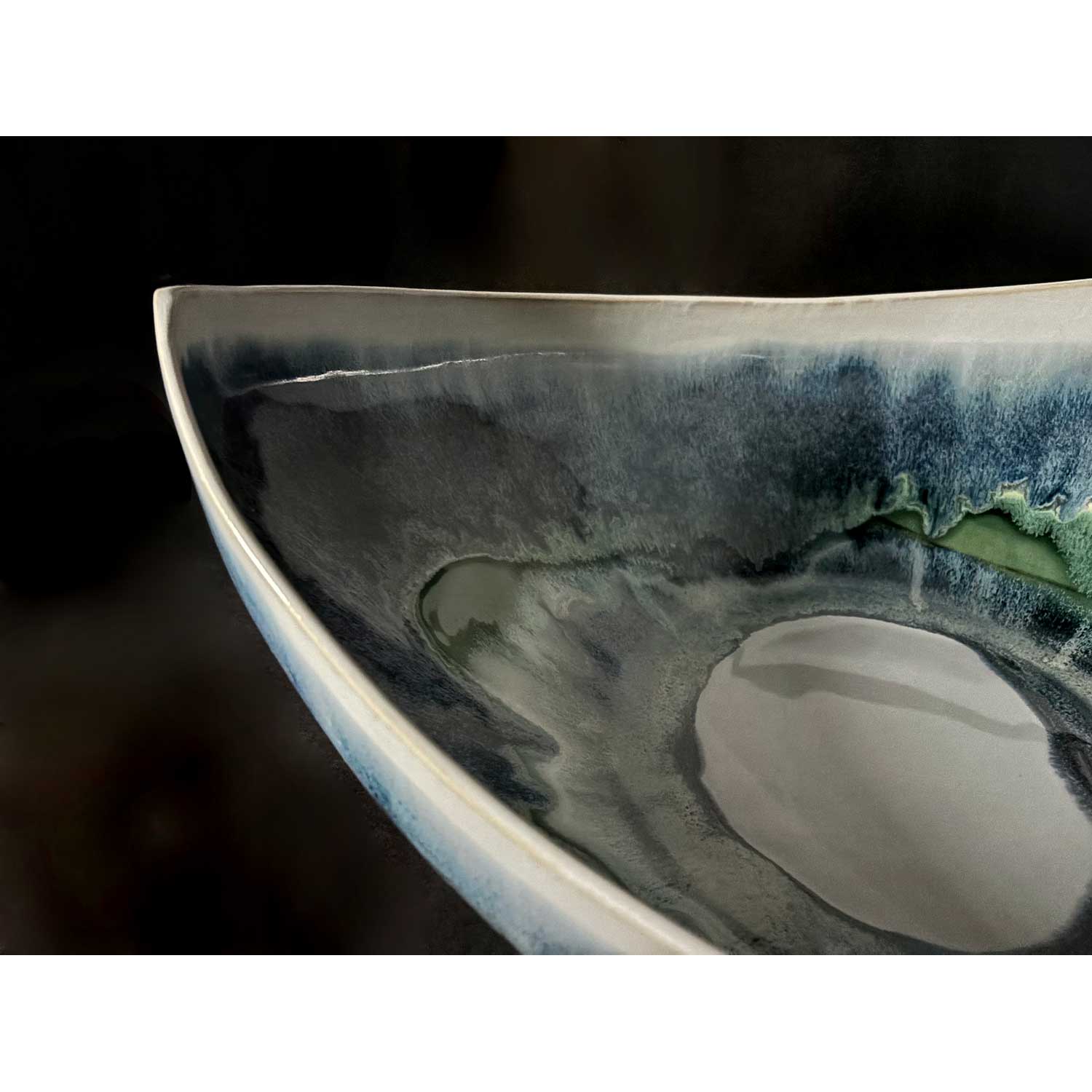 Xl Triangle Landscape Bowl - Petroff Gallery - Ceramics 