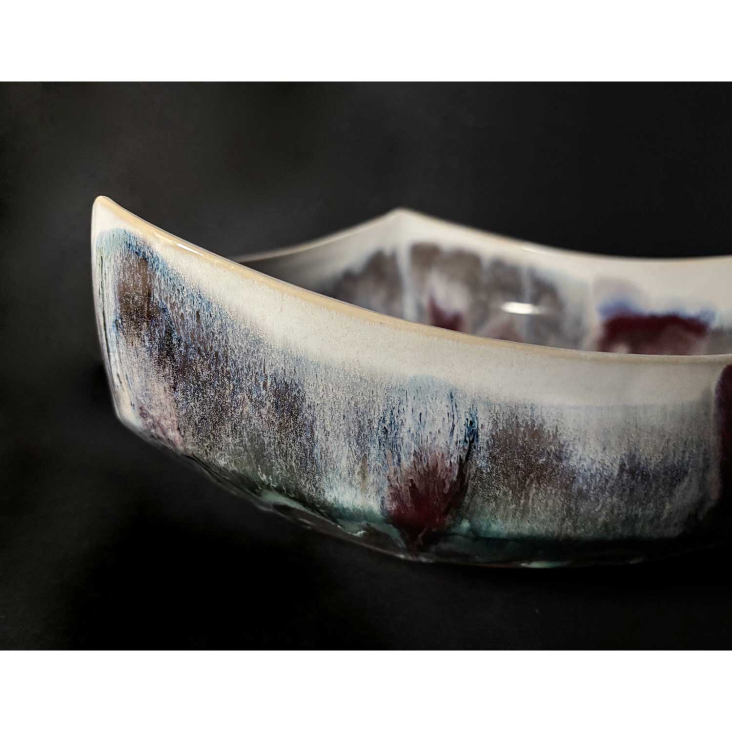 Large Triangle Landscape Bowl -  Petroff Gallery - Ceramics 