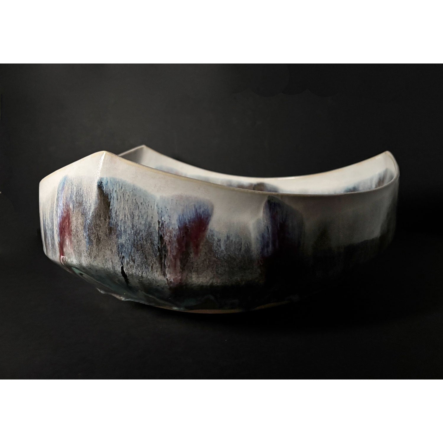 Large Triangle Landscape Bowl -  Petroff Gallery - Ceramics 