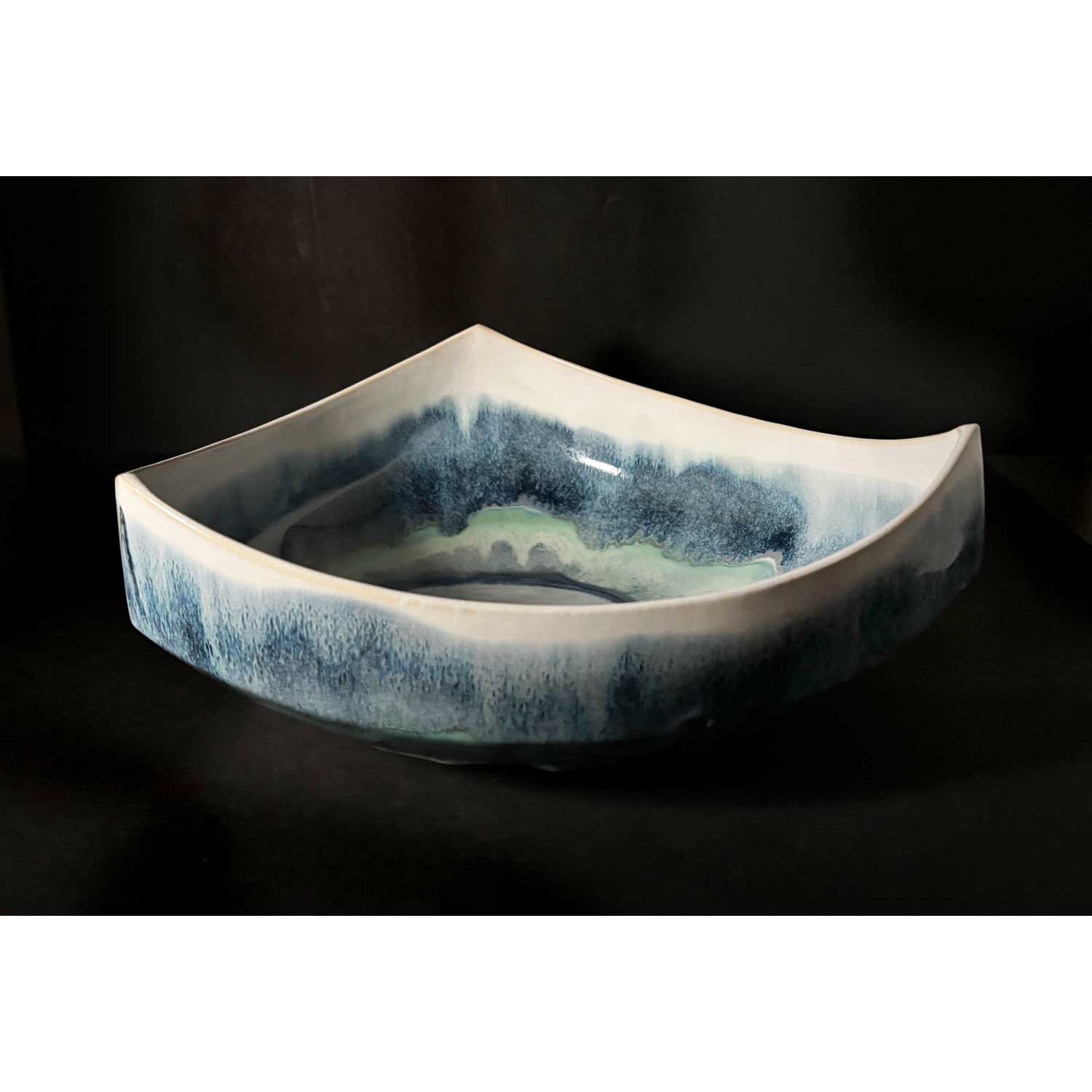 Medium Triangle Landscape Bowl - Petroff Gallery - Ceramics
