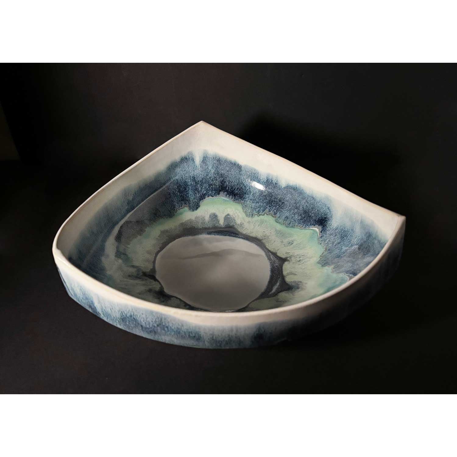 Medium Triangle Landscape Bowl - Petroff Gallery - Ceramics