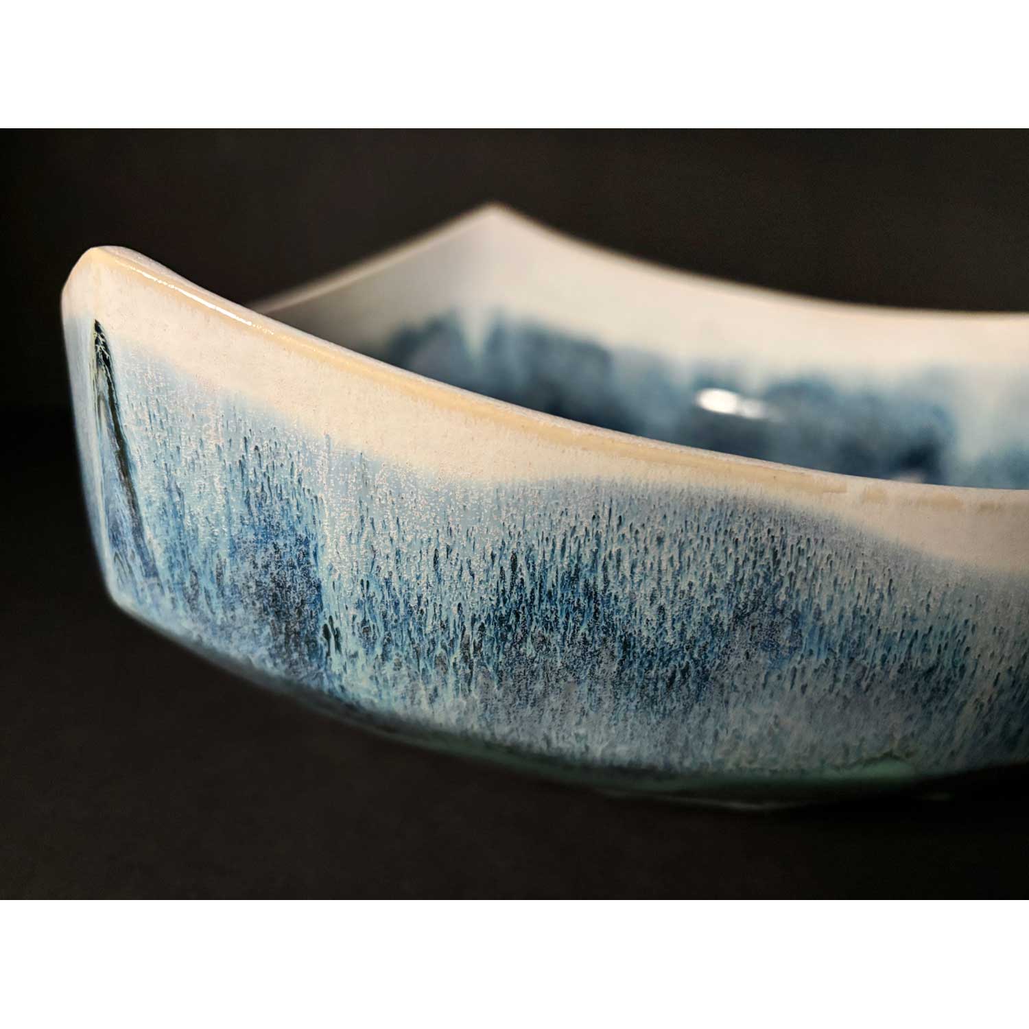Medium Triangle Landscape Bowl - Petroff Gallery - Ceramics