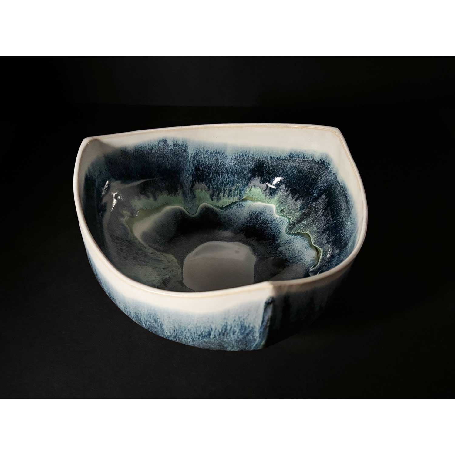 Small Triangle Landscape Bowl 2 - PEtroff Gallery - Ceramics