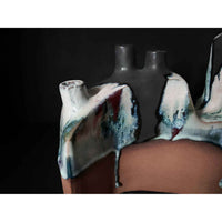 Black Top Landscape Vessel - PEtroff Gallery - Ceramics 