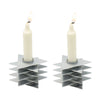 Silver Magen David Silver Candleholders - Petroff Gallery - Judaica