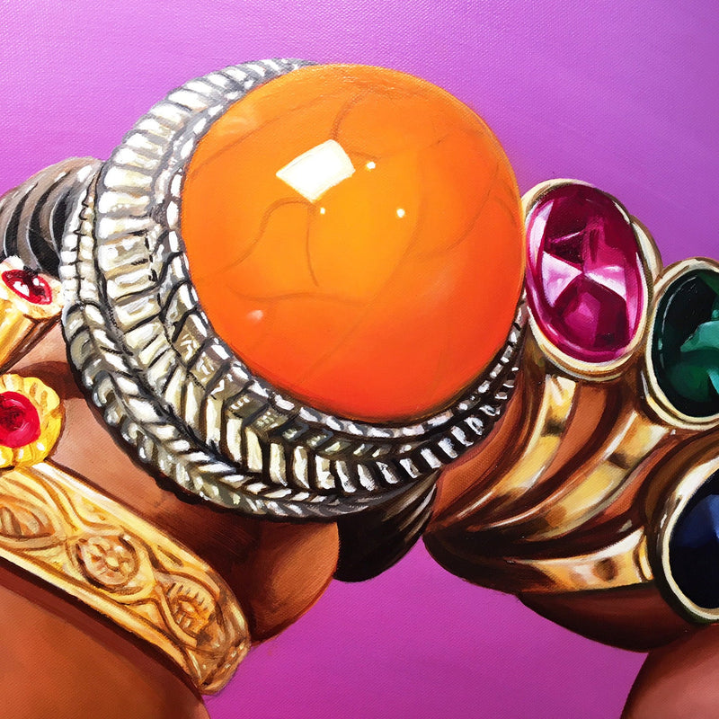 Makes My Day A Little Smoother 48" x 48" - Petroff Gallery -  - Celine Gabrielle - Makes My Day A Little Smoother, 48" x 48"