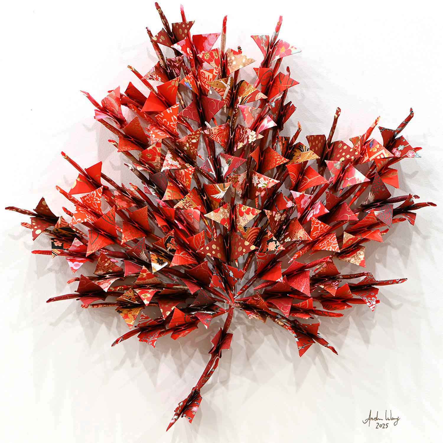 Maple Leaf Forever II 16" x 16" - Petroff Gallery - Mixed Media Art