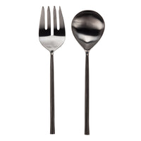 Matte Black Salad Servers - Petroff Gallery - Tableware