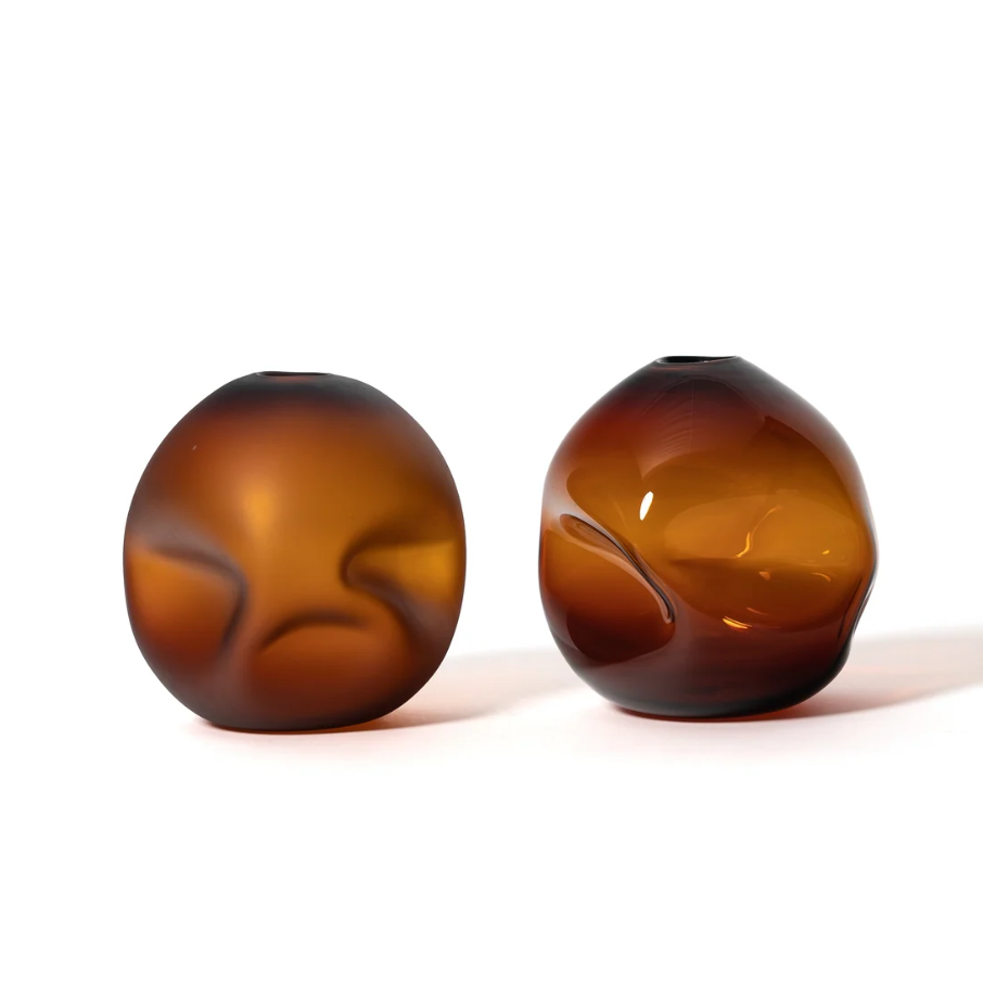 Medium Amber Pebble Vase