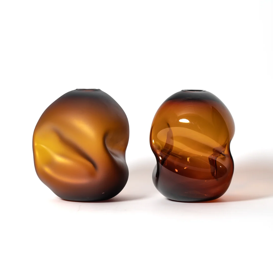 Medium Amber Pebble Vase