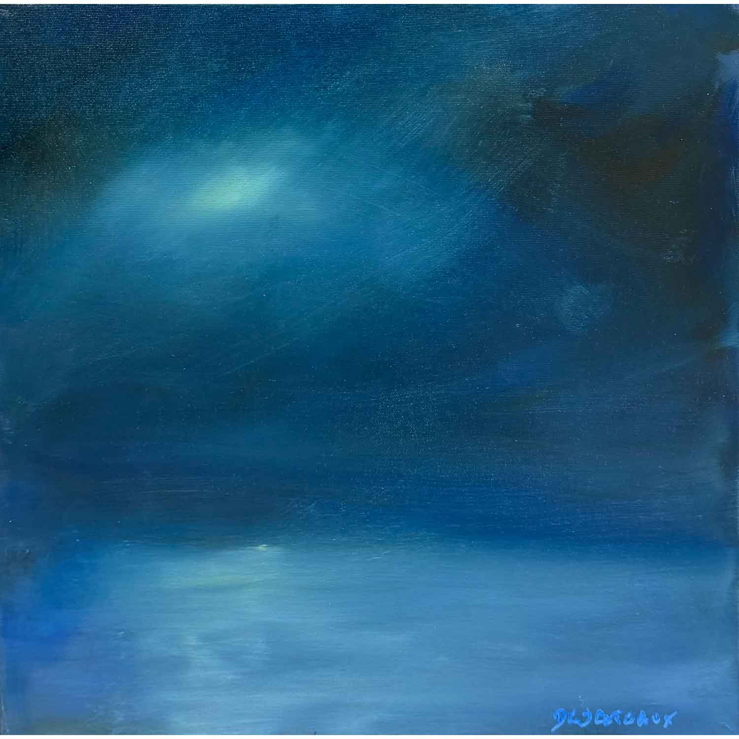 Midnight Moon 16" x 16" - Petroff Gallery - Painting