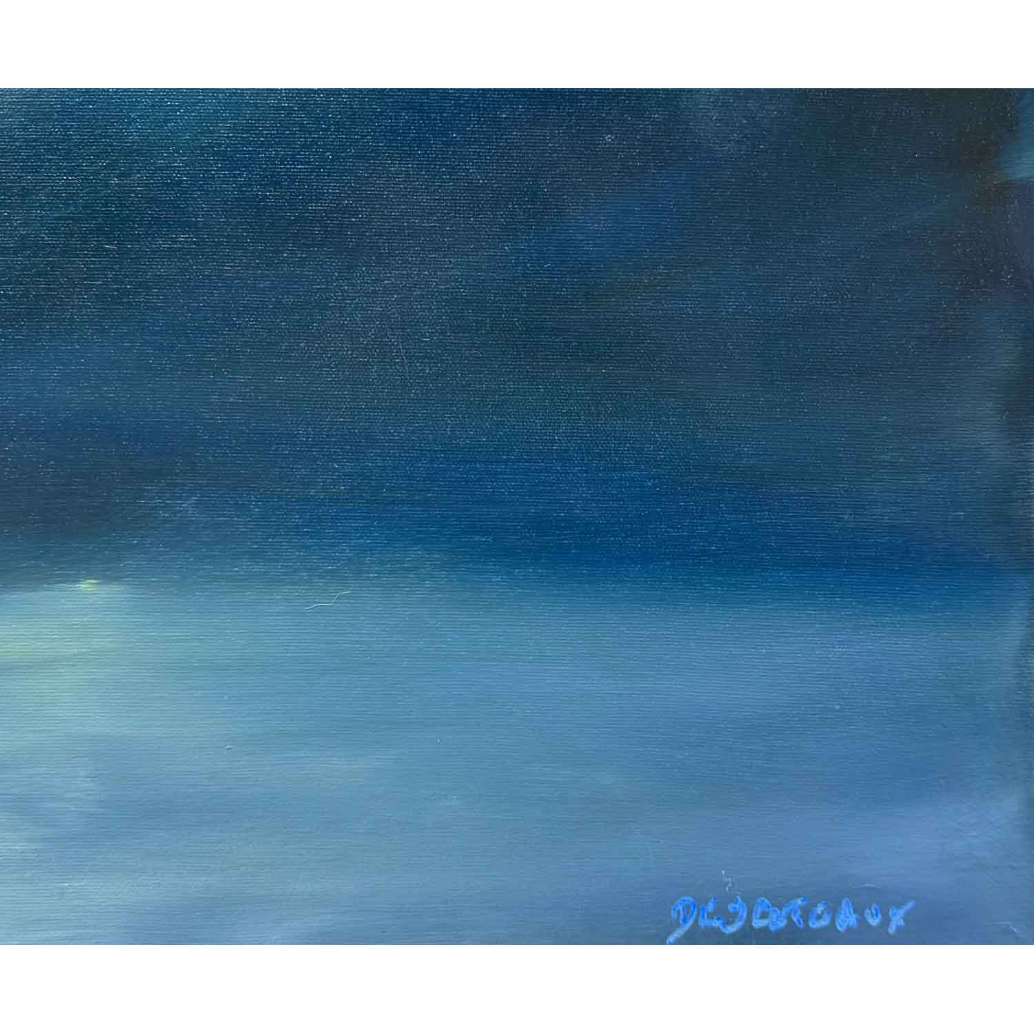 Midnight Moon 16" x 16" - Petroff Gallery - Painting - Close up 2