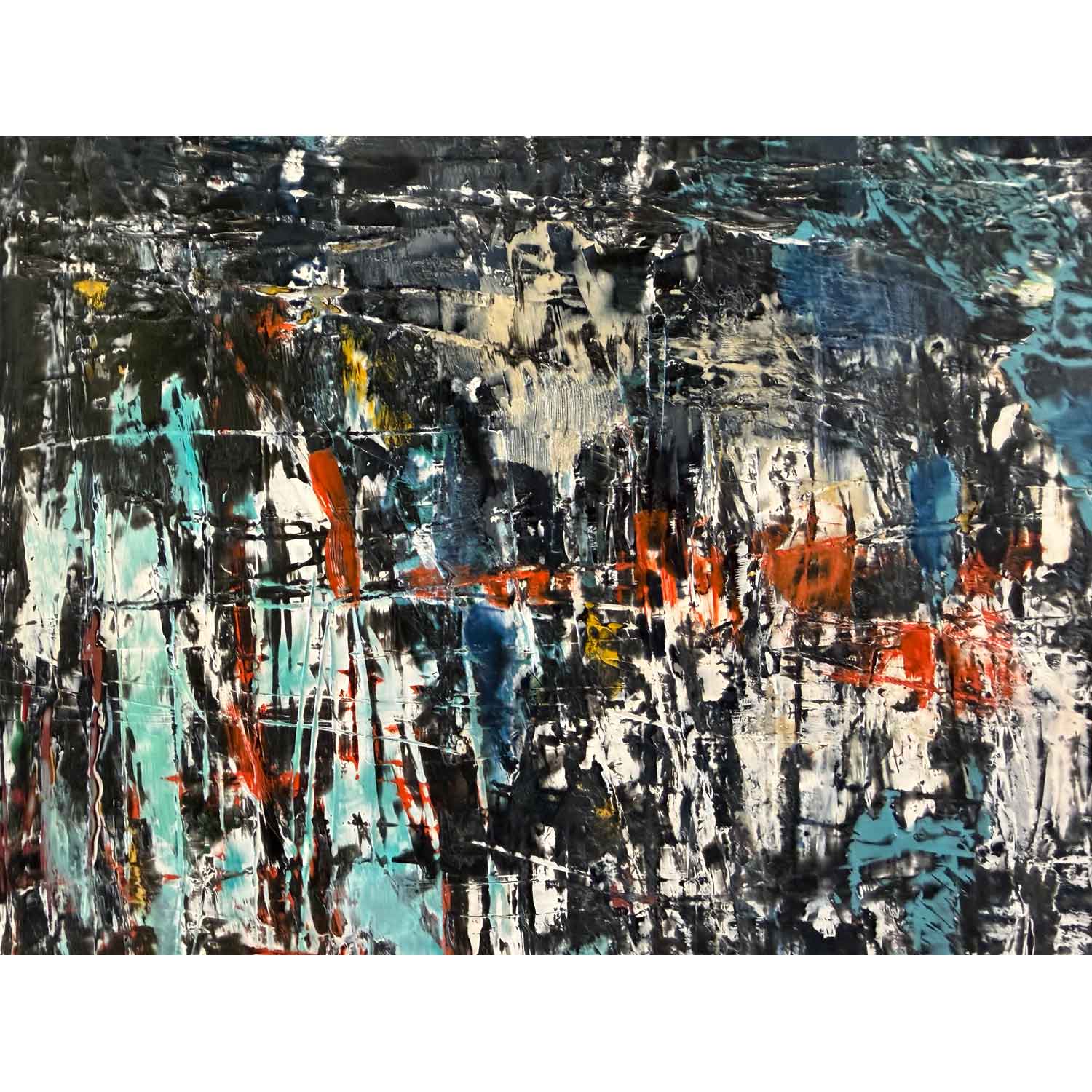 Midnight Pulse 1 12" x 12" - Petroff Gallery - Painting