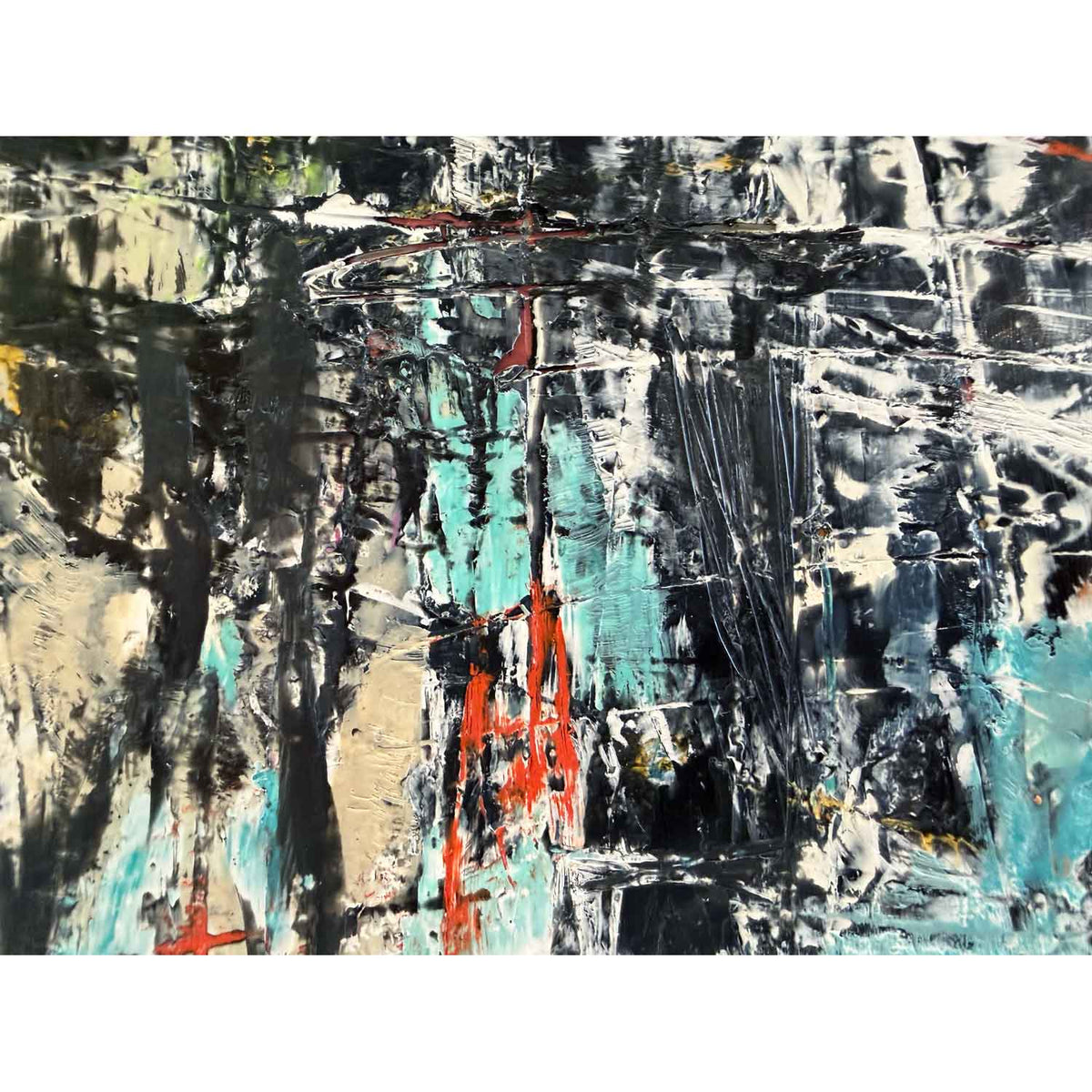 Midnight Pulse 2 12" x 12" - Petroff Gallery - Painting