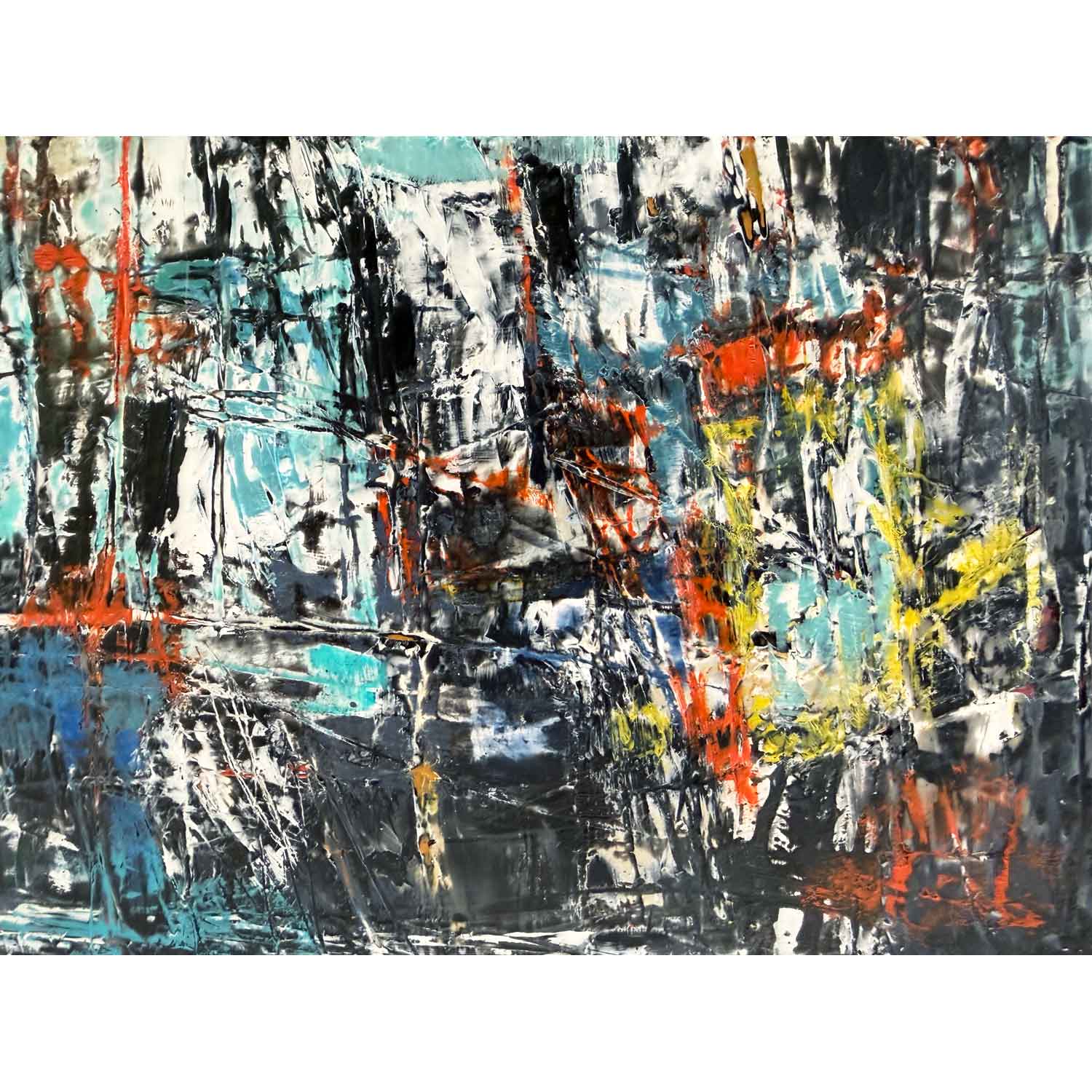 Midnight Pulse 2 12" x 12" - Petroff Gallery - Painting
