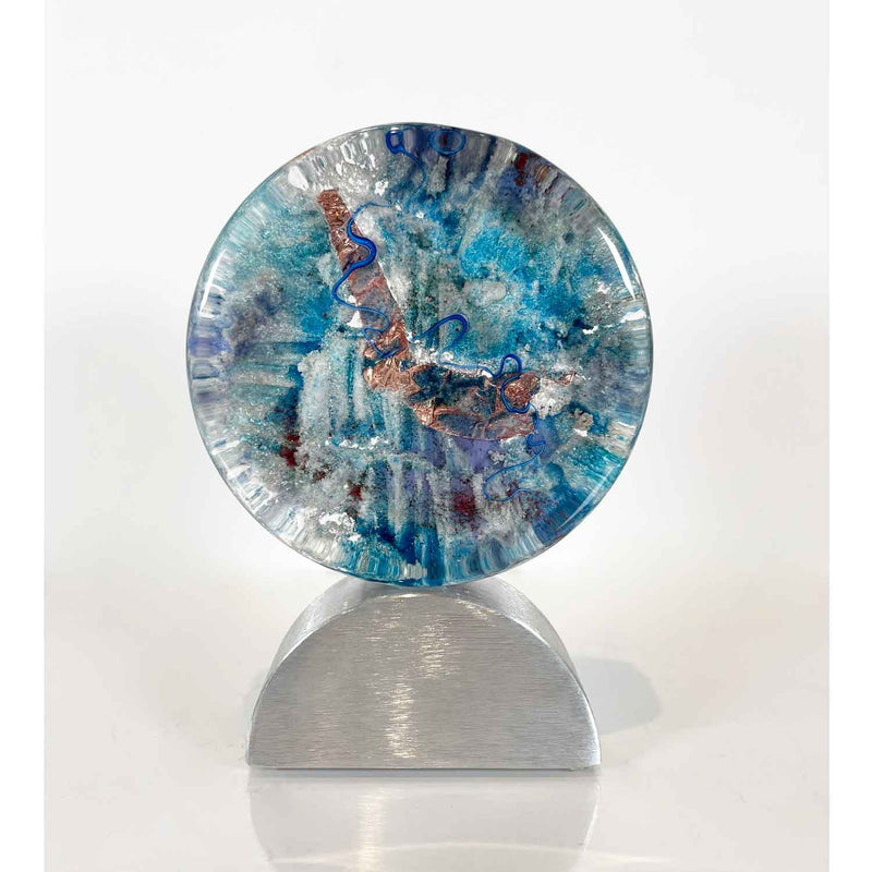 Mini Mandala Blue - Petroff Gallery - Glass Art