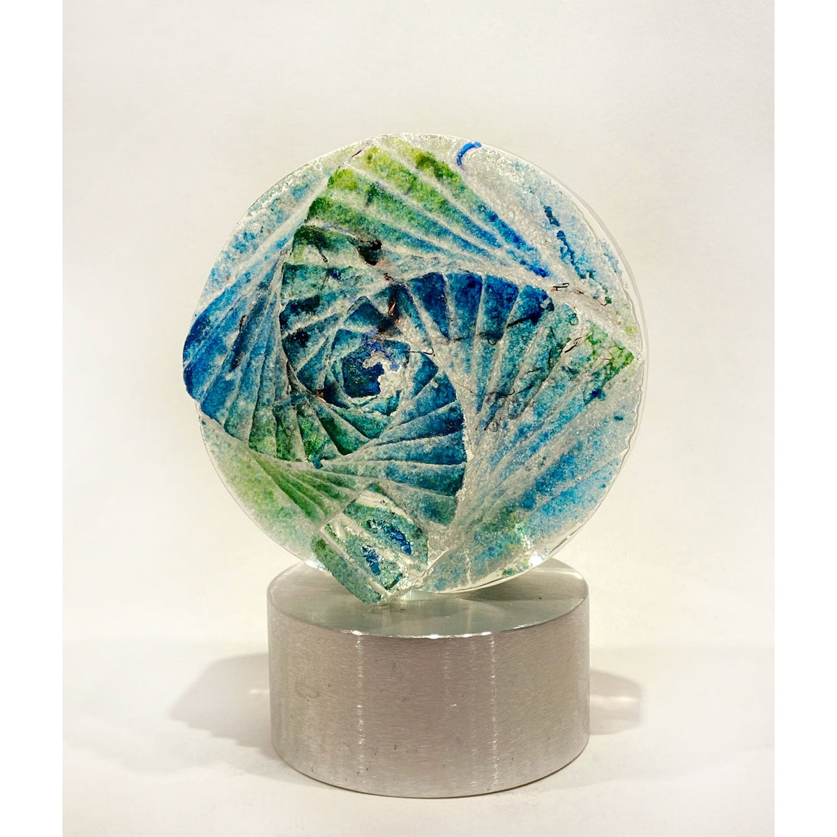 Mini Mandala Square Spiral - Petroff Gallery - Glass Art