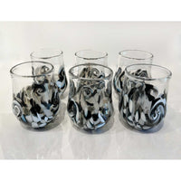 Mini Twisty Cup Black & White Set - Petroff Gallery - Glass Art