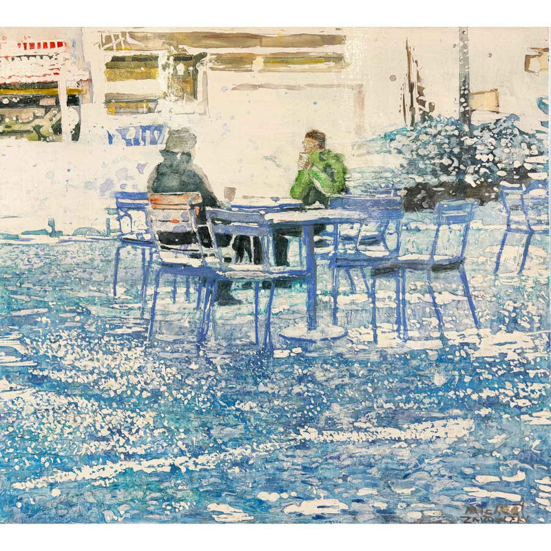 Morning Coffee 18" x 20" Petroff Gallery 