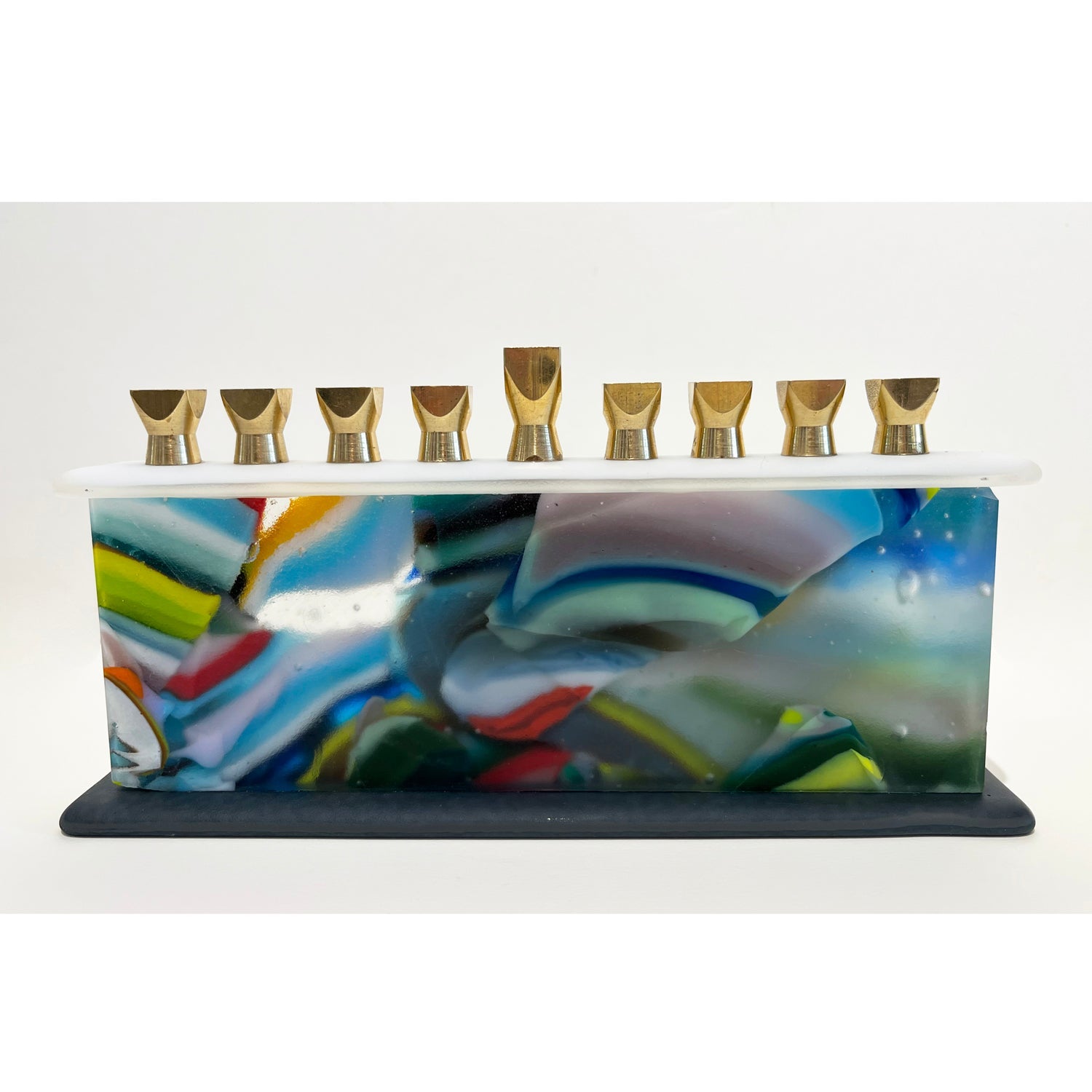 Multicolour Menorah - Petroff Gallery -  - Lesley & Al Kroach - Multicolour menorah