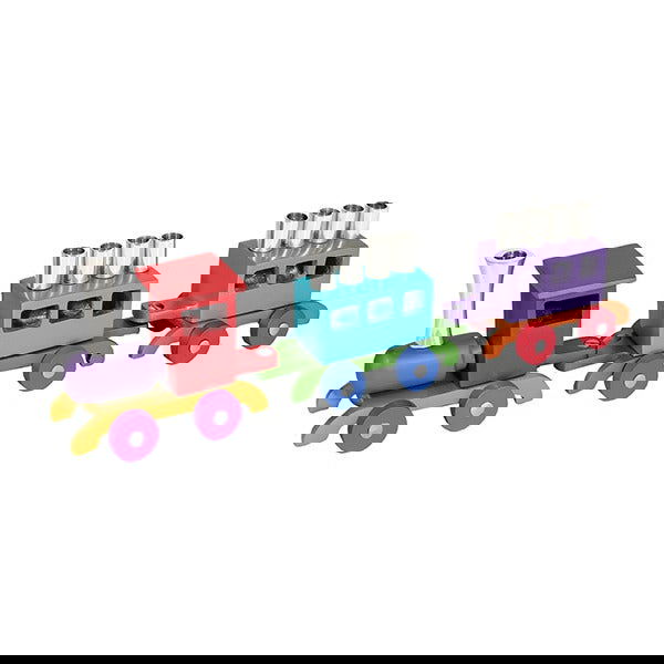 Multicolour Train Menorah - Petroff Gallery