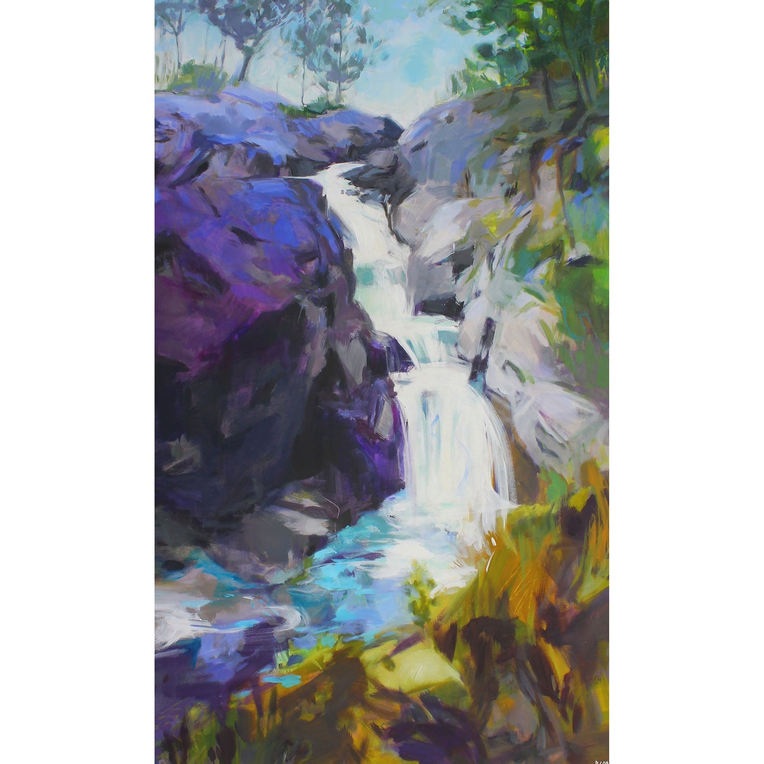 Mystery Falls 60" x 36" - Petroff Gallery -  - Becky Holuk - Mystery Falls, 60" x 36"