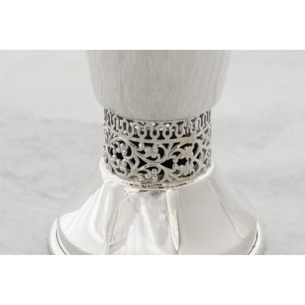 Sterling Silver Hammered Kiddush Cup - Petroff Gallery - Judaica 
