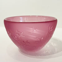 Carol Nesbitt - Large Bowl Dark Pink, 6.5" x 4.25" x 4.25"