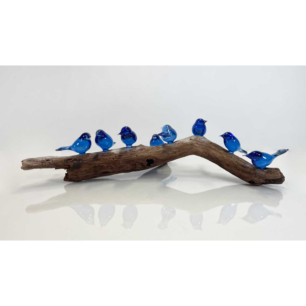 Carol Nesbitt- Bird Branch 8 Birds, 5.5" x 20.5" x 8"
