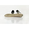 Bird Branch with 2 Grey Birds - Petroff Gallery - Glass Art