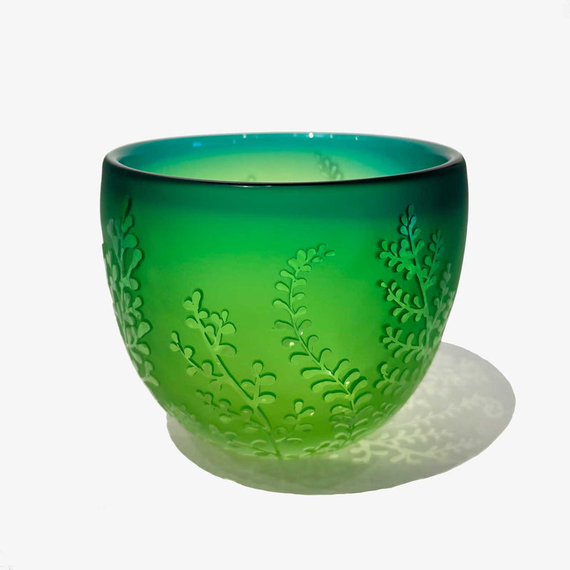 Small Bowl Light and Medium Green - Petroff Gallery - Glass Art