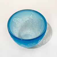 Small Bowl Copper Blue - Petroff Gallery - Glass Art