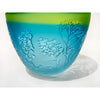 Small Bowl Copper Blue and Light Green - Petroff Gallery - Glass Art