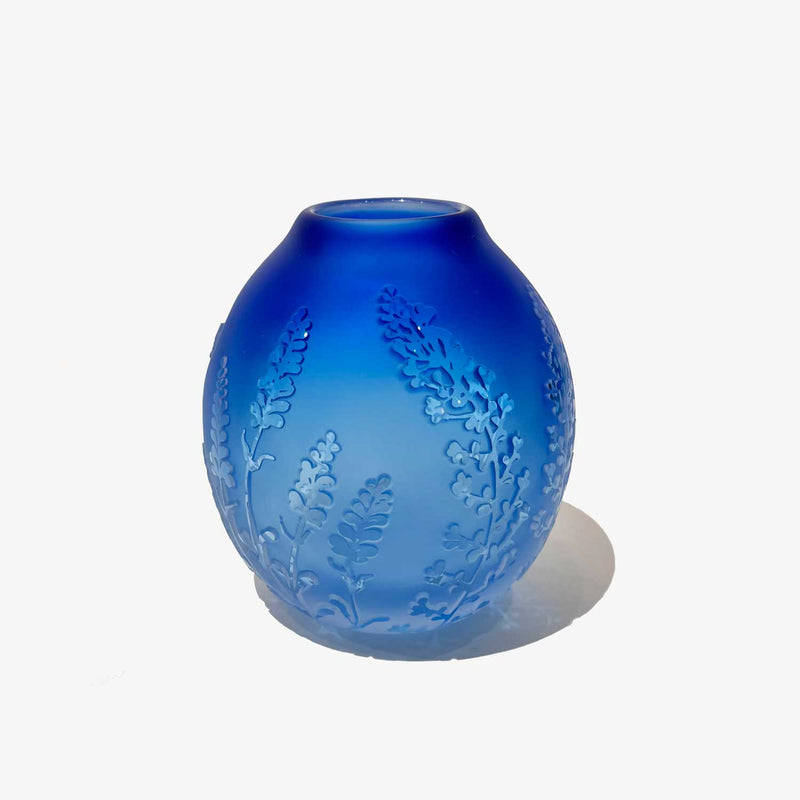 Bud Vase Medium Blue - Petroff Gallery - Glass Art