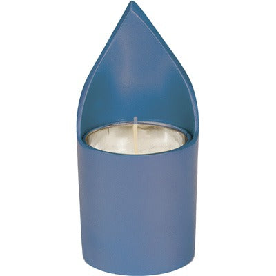 Memorial Candle Holder Blue - Petroff Gallery - Judaica
