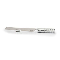 Silver Rings Challah Knife with Salt - Petroff Gallery - Judaica