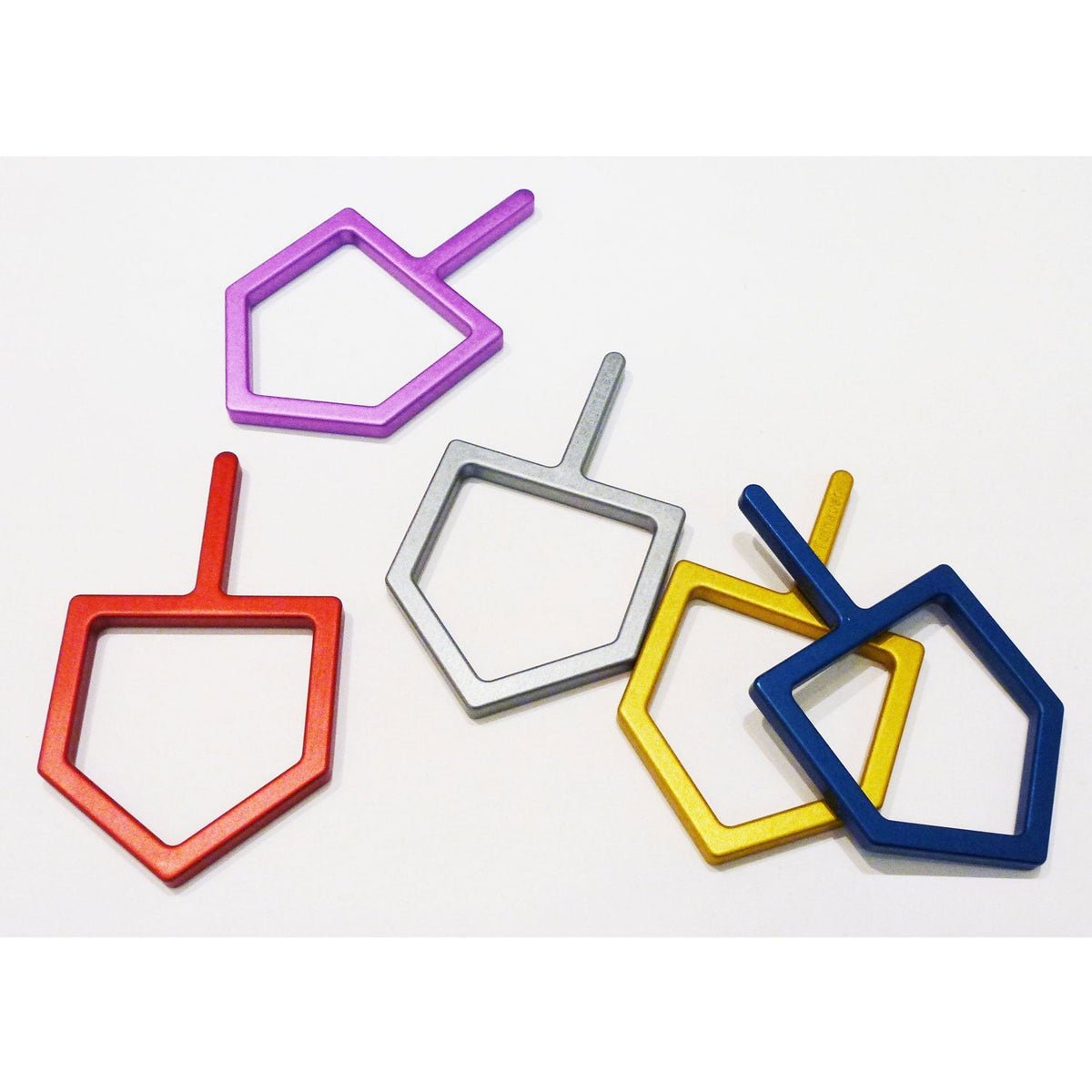 Nes Gadol Dreidel - Blue - Petroff Gallery