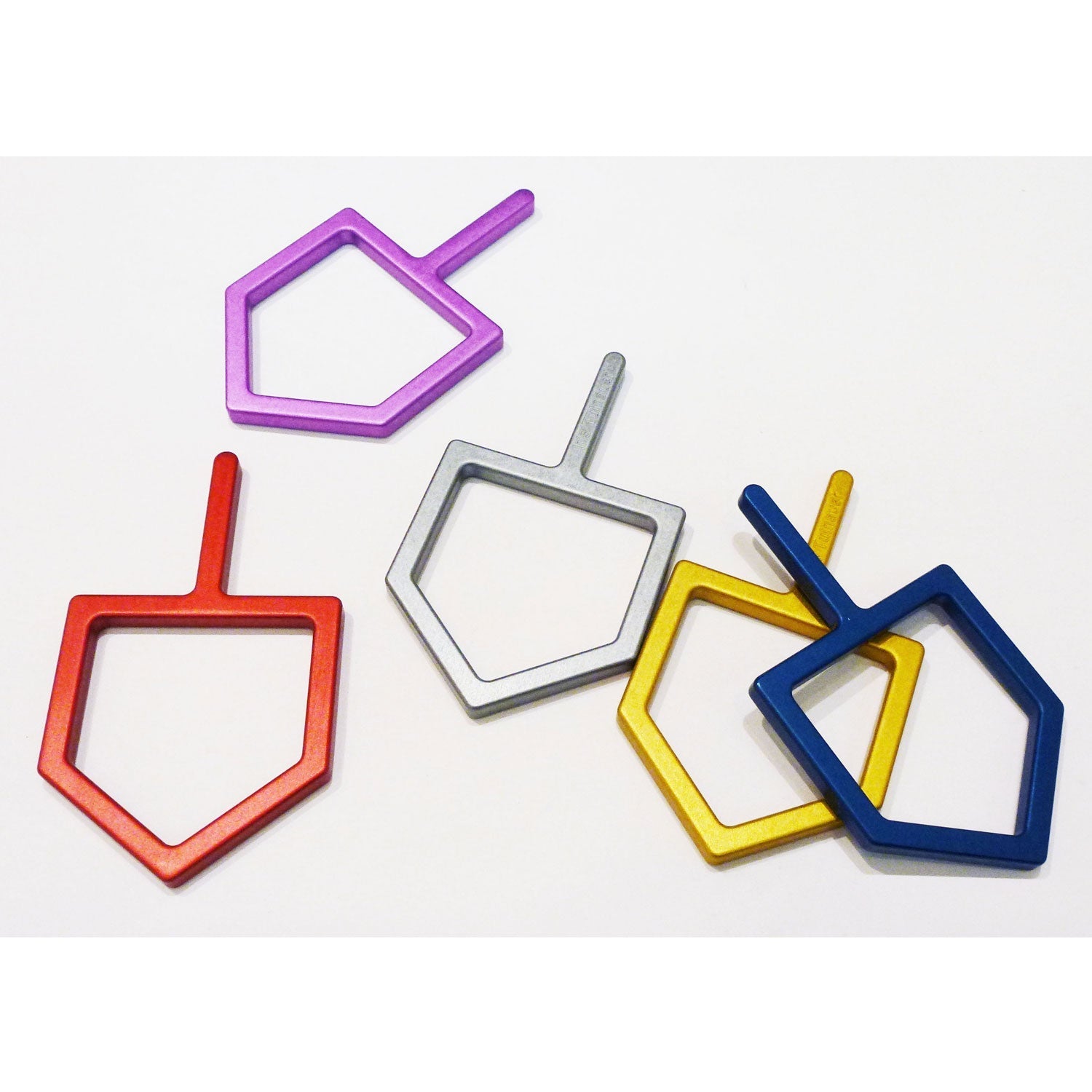 Nes Gadol Dreidel - Red - Petroff Gallery