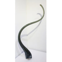 Neutral Grey Heron - Petroff Gallery - Glass Art