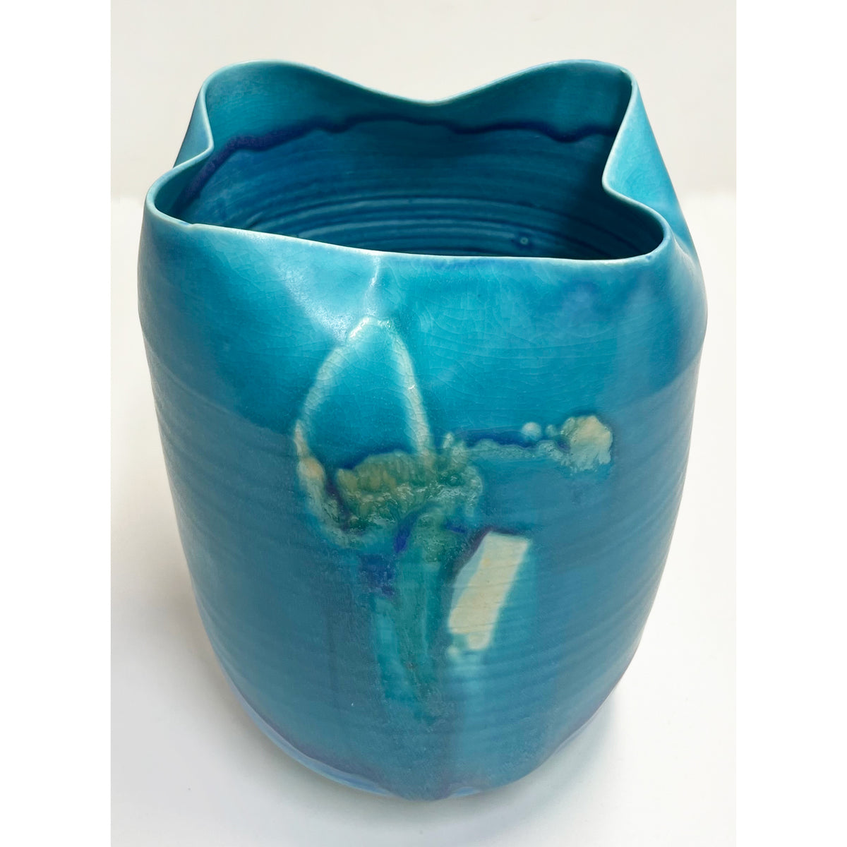 Kayo O'Young - Tall Turquoise Vase, 9" x 5.5" x 6"