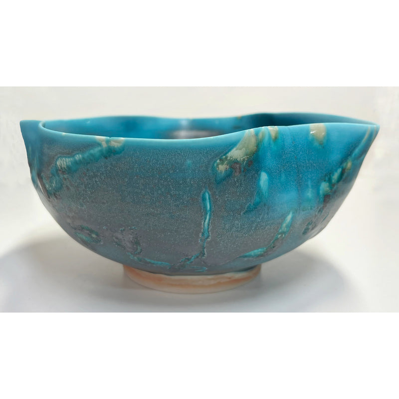 Kayo O'Young - Dark Turquoise Bowl, 4" x 9.5" x 8.5"