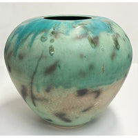 Kayo O'Young - Medium Green Vase, 8.5" x 9" x 9"