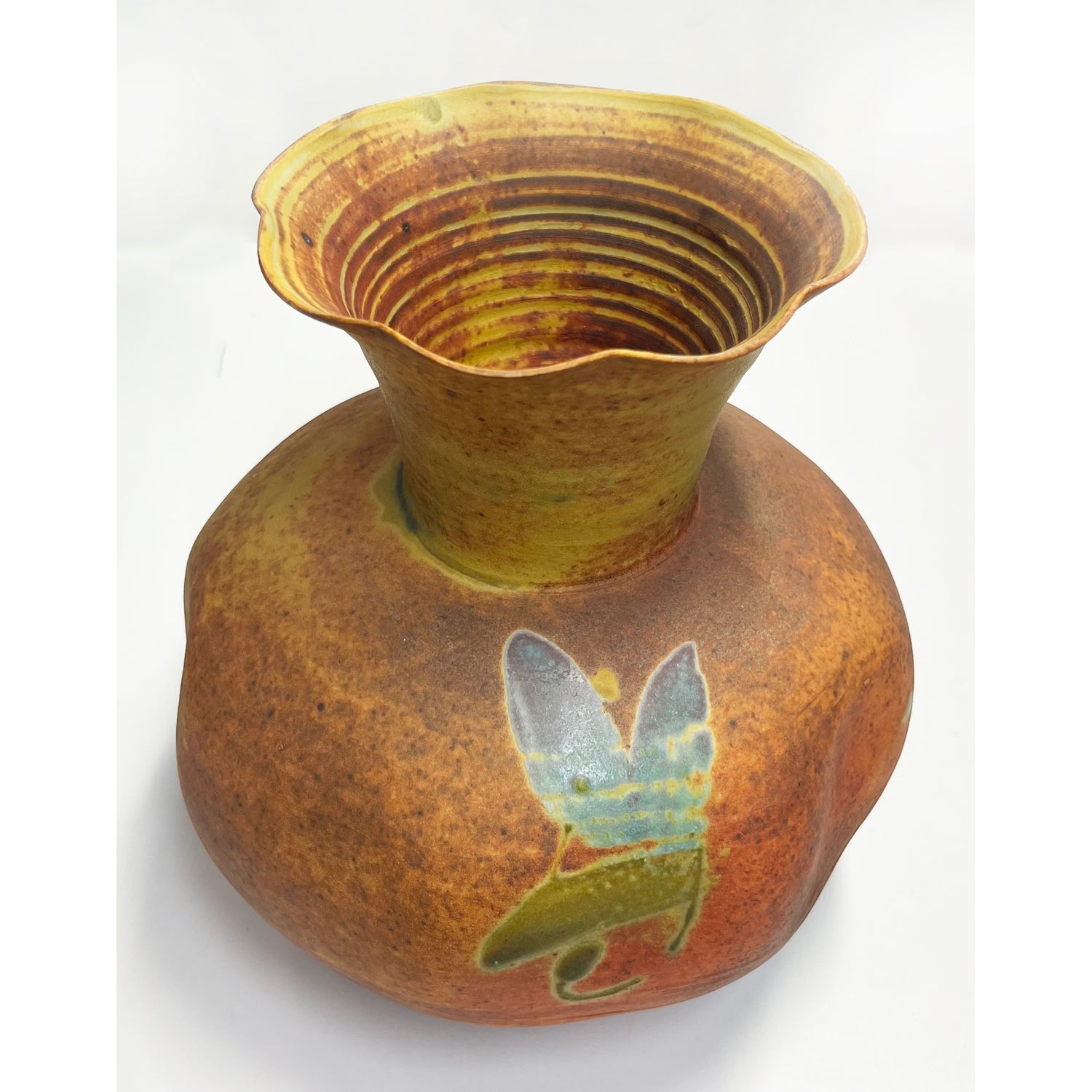 Kayo O'Young - Ochre Vase, 9.5" x 8" x 8"