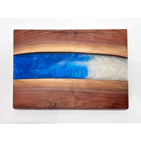 Ocean Blue Pearl Walnut Board 1 Petroff Gallery 