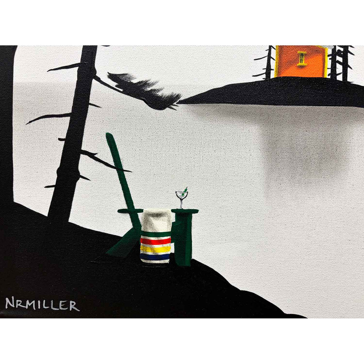 On the Rocks Again 18" x 36" - Petroff Gallery - Painting