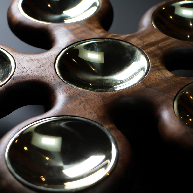 (On Hold) Fidget Spinner Seder Plate Walnut - Petroff Gallery -  - 