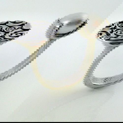 Open Ring Pearl Swirl - Petroff Gallery -  - Yair Stern- Open ring pearl swirl